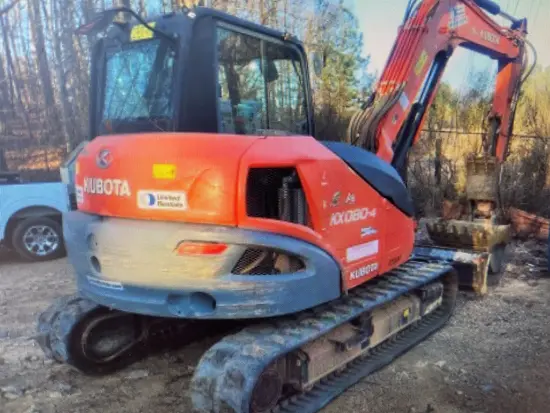 2019 Kubota KX080-4SR3A Mini Excavator