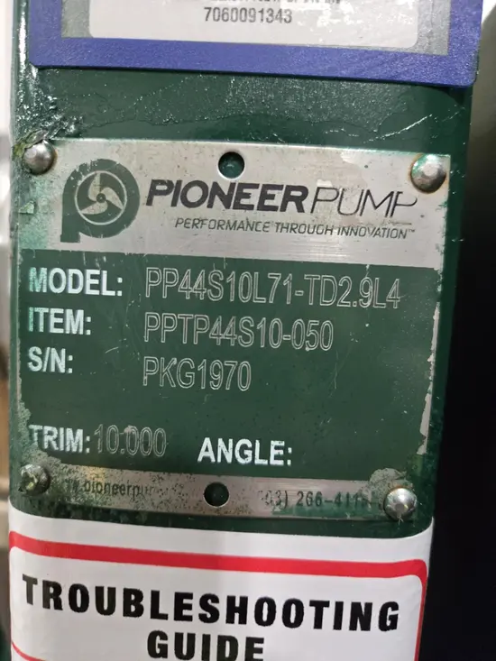 2014 Pioneer Pump PP44S10L71TD2.9 Pump