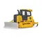 Yellow John Deere bulldozer with low ground pressure 