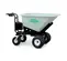 Green and black GRANITE Concrete Buggy, 10-14 cubic ft., Battery Powered