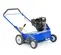 Blue and black BLUEBIRD Lawn Turf Rake Thatcher, 18 and 20 in.