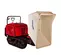 Red and white and black CANYCOM Concrete Buggy, 16 cubic ft., Tracks, Gas Powered