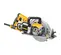 Yellow and gray and black DEWALT Circular Saw, 7-1/4 in., Worm Drive, Electric Powered