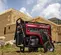 Red and gray HONDA 6,500-6,900 W Portable Generator, Gas
