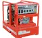 Red and gray MULTIQUIP 9,600-9,900 W Portable Generator, Gas