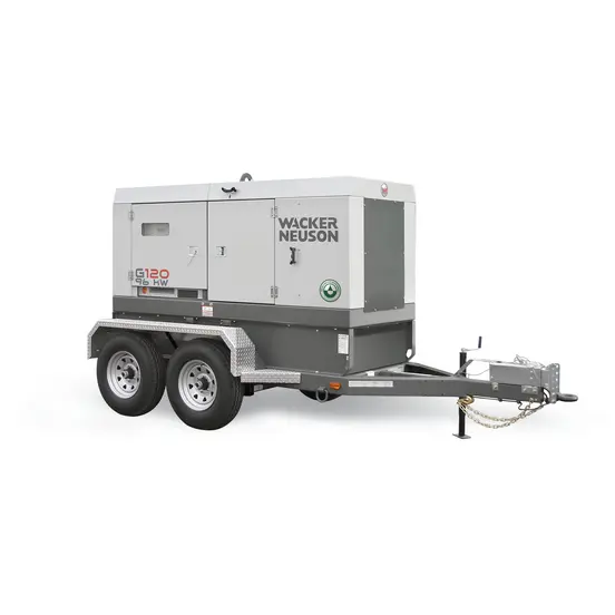 Grey WACKER 106 kW Towable Generator, Diesel