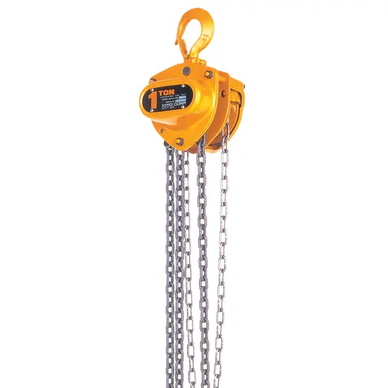 Yellow Kito manual chain hoist