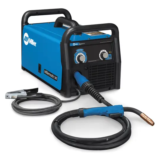 Blue Miller Electric Portable MIG Welder, 140 amp, 120 volt with Wire Feed