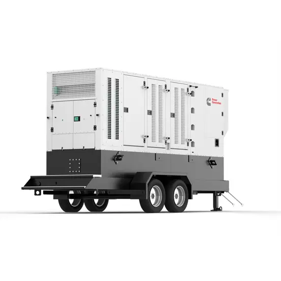White and black CUMMINS 480-549 kW Towable Generator, Tier 4 Diesel