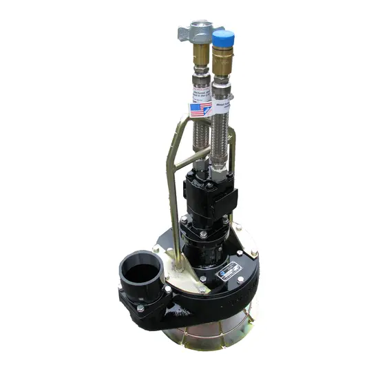 Black and silver HYDRATECH Pump Head, 4 in., Cast Iron