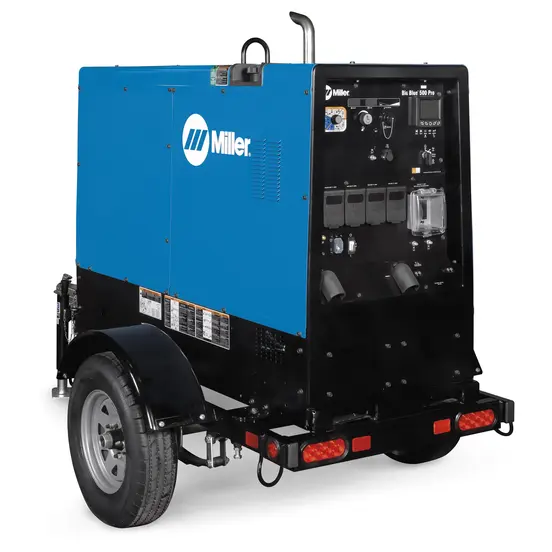 Blue and black Miller Big Blue 500 amp arc welder